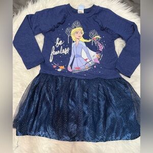Disney Blue Elsa Casual Dress for Kids Size 6/6x